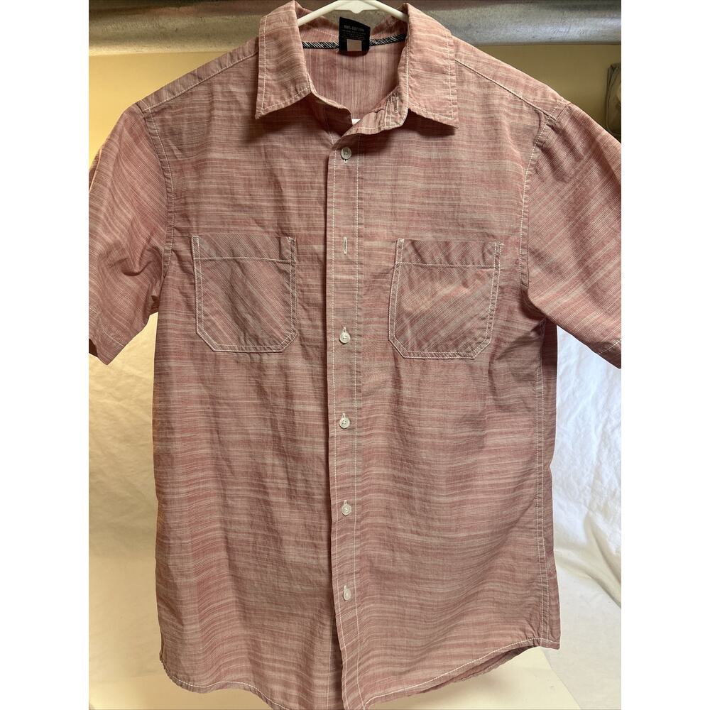 Tony Hawk Button Down Shirt Medium Red/pink White Stitching
